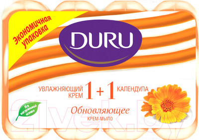 Набор мыла Duru 1+1 Увлажняющий крем и календула (4x80г)