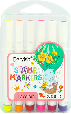 Фломастеры Darvish DV-13181-12 (12цв)