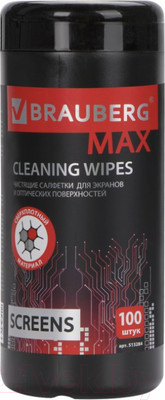 Салфетки для ухода за техникой Brauberg Max / 513284 (100шт)