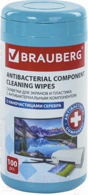 Салфетки для ухода за техникой Brauberg 513476 (100шт)