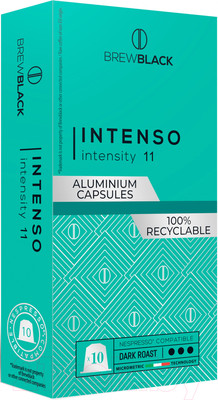 Кофе в капсулах Carraro Brew Black Intenso стандарта Nespresso / 150121 (10x5.2г)