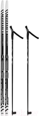 Комплект беговых лыж STC NNN Тrек Active автомат Step 175/135 (черный)