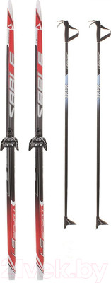 Комплект беговых лыж STC Step 0075 185/145 (красный)