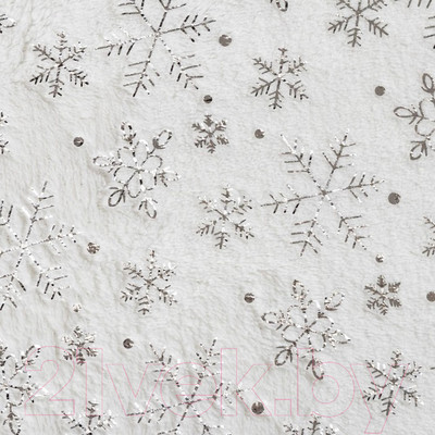 Плед Этель Серебряные снежинки / 7155689 (150х200, корал-флис)