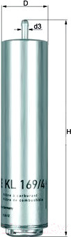 Топливный фильтр Knecht/Mahle KL169/4D