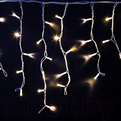 Светодиодная бахрома Neon-Night Айсикл 255-355 (4x0.6м, теплый белый)