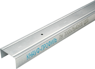 Профили для гипсокартона Knauf ПН (UW) 75x40x0.6x3000мм (направляющий, 1шт)