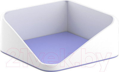 Лоток для бумаг Erich Krause Forte Pastel / 55974 (белый/фиолетовый)