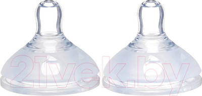 Набор сосок Roxy-Kids Для бутылочек средний поток 3мес+ / RBTL-002-M  (2шт)