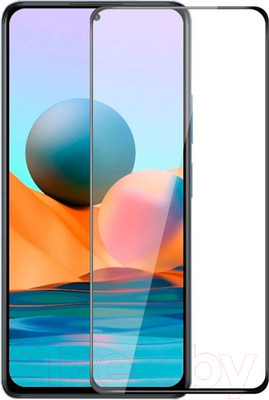 Защитное стекло для телефона Case 3D для Redmi Note 10 4G (черный)