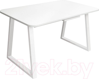 Обеденный стол Sheffilton SHT-T40/130-160 (белый глянцевый/белый)