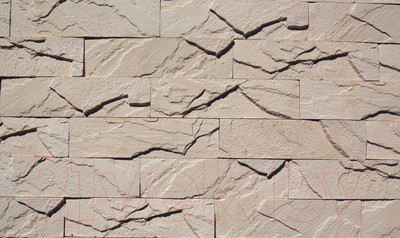 Декоративный камень гипсовый Polinka Кирпичный скол 0802 (бежевый)