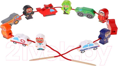 Развивающая игрушка Mapacha Шнуровка-фигурки Транспорт / 76858