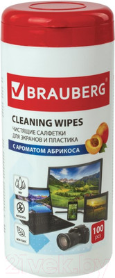 Салфетки для ухода за техникой Brauberg С ароматом Абрикос / 513321 (100шт)