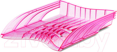 Лоток для бумаг Erich Krause S-Wing Glitter / 55553 (розовый)