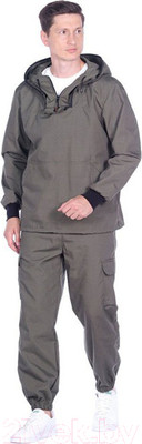 Костюм для охоты и рыбалки Huntsman Антигнус-Эконом Смесовая Рип-Стоп Хаки (44-46/170-176)