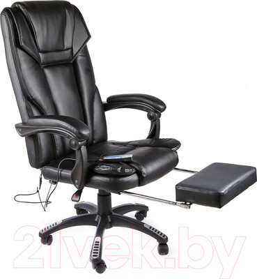 Массажное кресло Calviano 1589 (черный с подножкой)