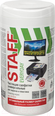 Салфетки для ухода за техникой Staff Everyday / 511518 (100шт)