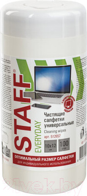 Салфетки для ухода за техникой Staff Everyday / 512657 (100шт)