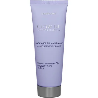 Маска для лица кремовая Liv Delano Anti-Acne с фиолетовой глиной (70г)