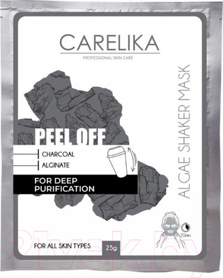 Маска для лица альгинатная Carelika Peel off Algae Shaker Mask For Deep Purification (25г)