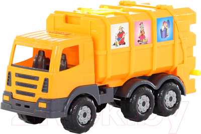 Мусоровоз игрушечный Полесье Престиж коммунальный / 71743