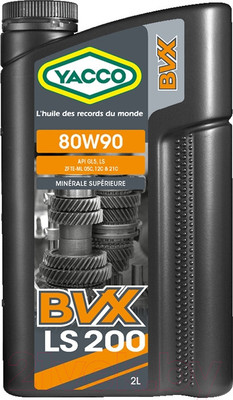 Трансмиссионное масло Yacco BVX LS 200 80W90 (2л)