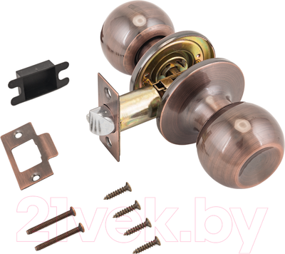 Ручка дверная Стандарт 607 PS AC (медь)