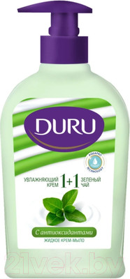 Мыло жидкое Duru 1+1 Увлажняющий крем и Зеленый чай (300мл)