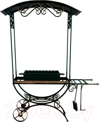 Мангал СтальСнабДизайн МК-5 с крышей 