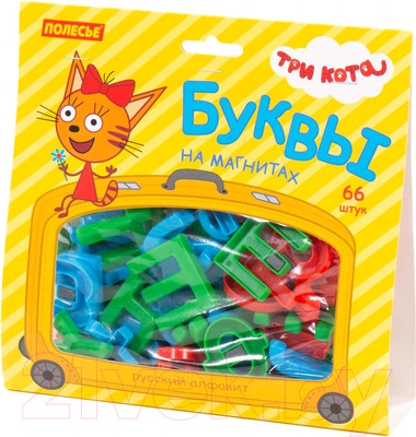 Развивающая игра Полесье Три кота. Буквы на магнитах / 69924