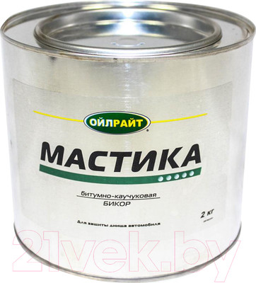 Гидроизоляционная мастика Oil Right Бикор (2кг, в жестяной банке)