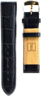 Ремешок для часов D&A РК-20-05-02-1-1 П Kroko (черный)