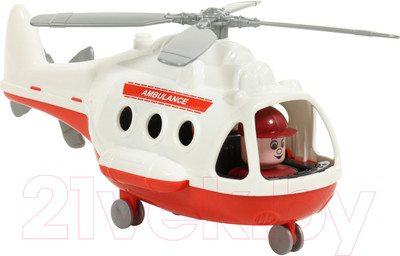 Вертолет игрушечный Полесье Альфа / 68668 (в коробке)