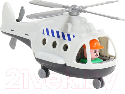 Вертолет игрушечный Полесье Альфа грузовой / 68828 (в коробке)
