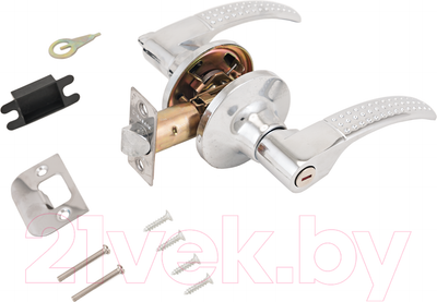 Ручка дверная Стандарт 8510 BK CP (хром)