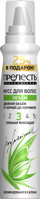 Мусс для укладки волос Прелесть Professional Объем сильной фиксации для норм и тонких волос (160мл)