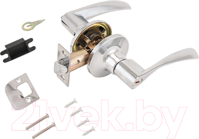 Ручка дверная Стандарт 8901 BK CP (хром)