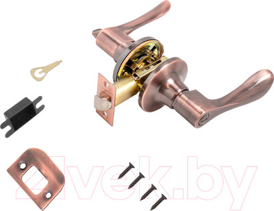 Ручка дверная Стандарт 8531 BK AC (медь)