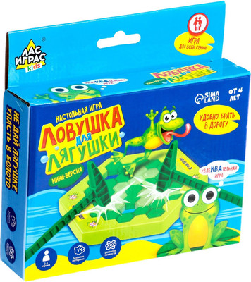 Настольная игра Лас Играс Ловушка для лягушки. Мини-версия / 3090422