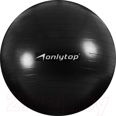 Фитбол гладкий Onlytop Антивзрывной / 3543999 (65см, черный)