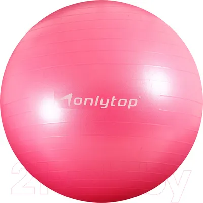 Фитбол гладкий Onlytop Антивзрывной / 3544002 (75см, розовый)