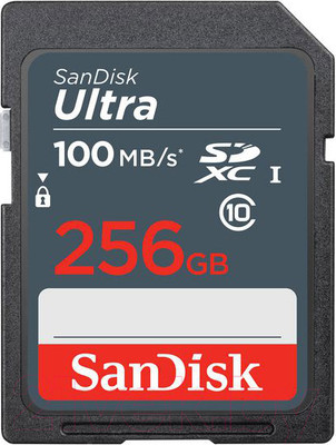 Карта памяти SanDisk Ultra 256GB (SDXC SDSDUNR-256G-GN3IN)