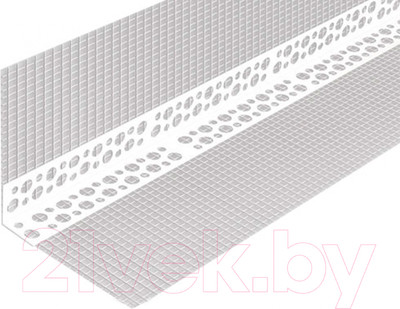 Уголок штукатурный Profigips Перфорированный ПВХ с сеткой 100x150x3000