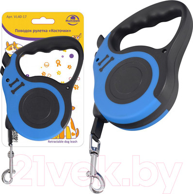 Поводок-рулетка Мультидом Косточки / VL40-17