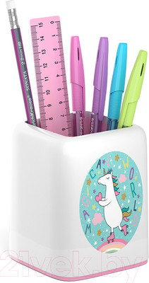 Настольный набор Erich Krause Forte Rainbow Skate / 55735 (белый/розовый)