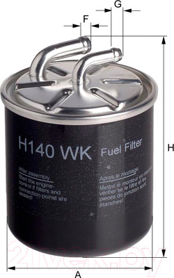Топливный фильтр Hengst H140WK