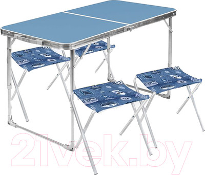 Комплект складной мебели Ника ССТ-К2 (голубой/джинс)