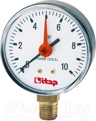Манометр сантехнический Itap 1/4" 10 бар 482B014 (боковое подключение)