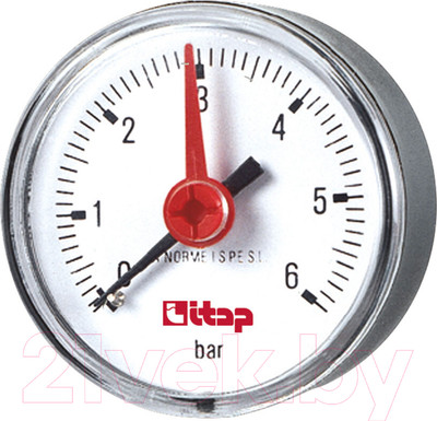 Манометр сантехнический Itap 1/4" 6 бар 483B014R (осевое подключение)